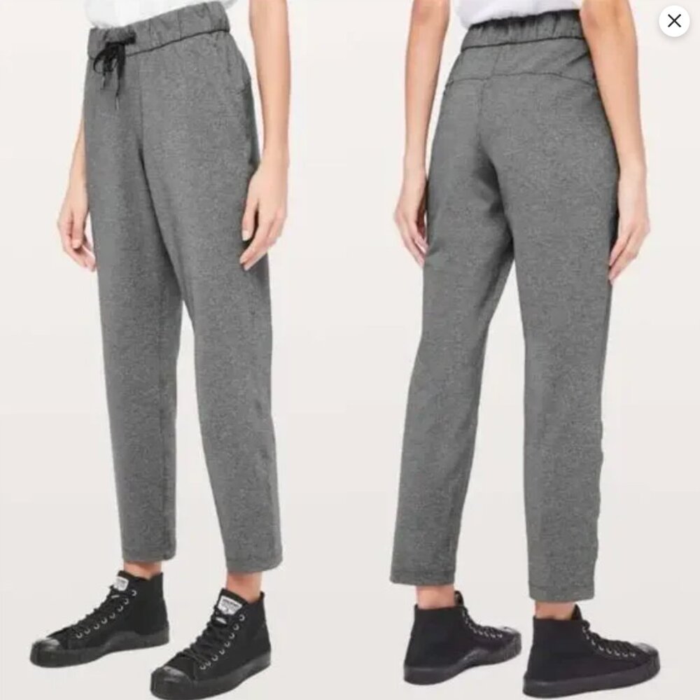 Lululemon On The Fly Pant in Heather Black, Women's Size 6, EUC